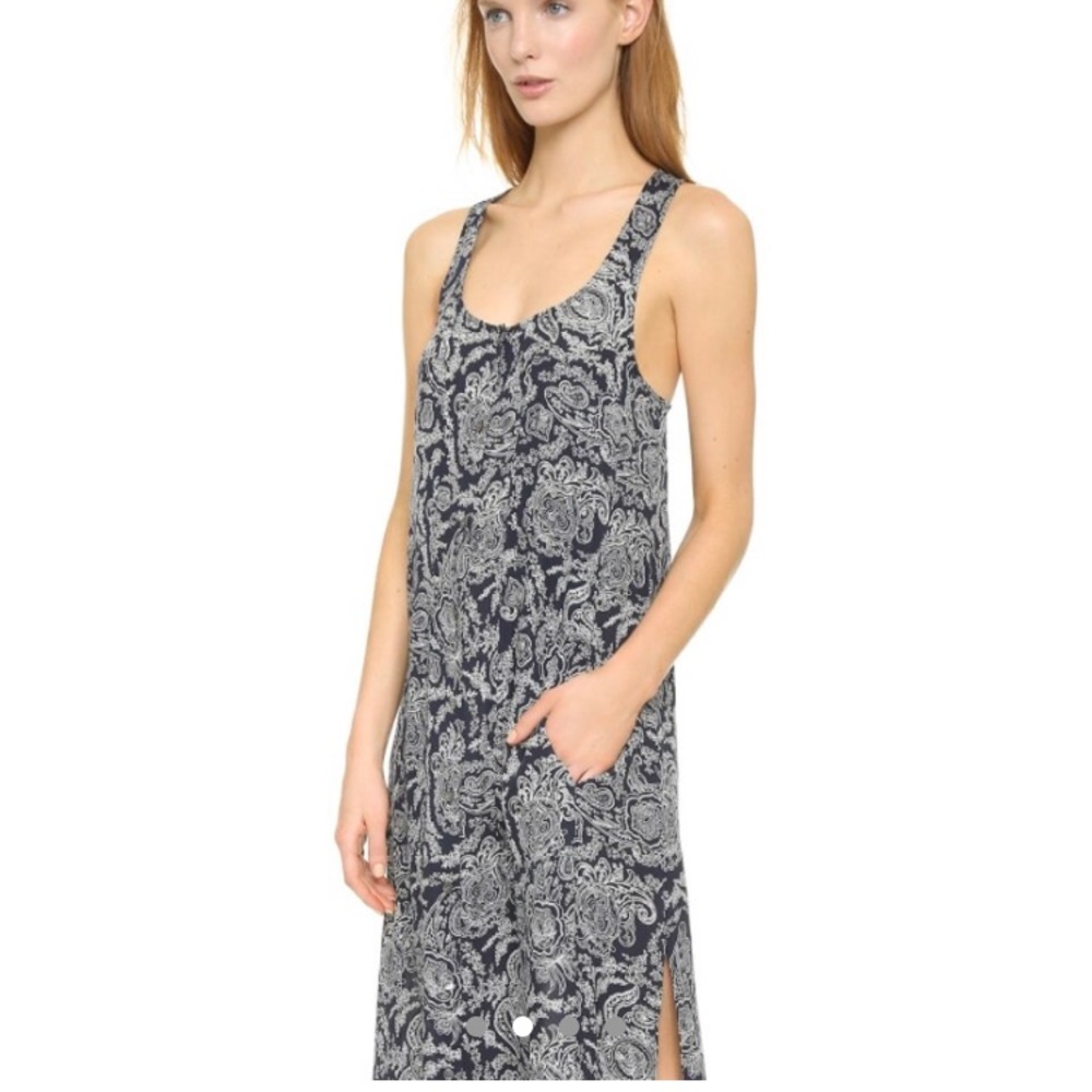 Theory Paisley Navy Dress